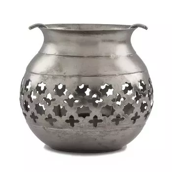 Металлический подсвечник в форме кувшина, Iron Handicraft Round Pot With T-Light, произв. John Molly Decor&Gifts