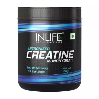 Микронизированный креатин моногидрата (100 г), Micronized Creatine Monohydrate, произв. INLIFE