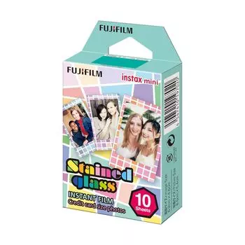 Мини-пленка с принтом Витражное стекло (10 листов), Instax Mini Stained Glass Instant Film, произв. Instax