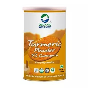 Молотая Куркума с 5% Куркумина (100 г), Turmeric Powder, произв. Organic Wellness