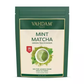 Мятный чай Матча (50 г), Mint Matcha Green Tea Powder, произв. VAHDAM
