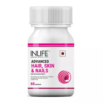 Мультикомплекс для волос, кожи и ногтей (60 кап), Advanced Hair, Skin & Nails, произ. INLIFE