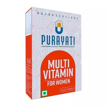 Мультивитамины для женщин (60 таб), Multivitamin For Women, произв. Purayati