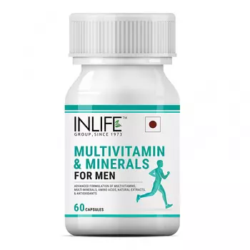 Мультивитамины и минералы для мужчин (60 кап), Multivitamin & Minerals For Men, произв. INLIFE