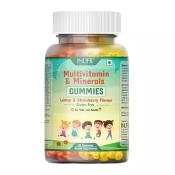 Мультивитамины и минералы в форме жевательных конфет (30 шт), Multivitamin & Minerals Gummies, произв. INLIFE