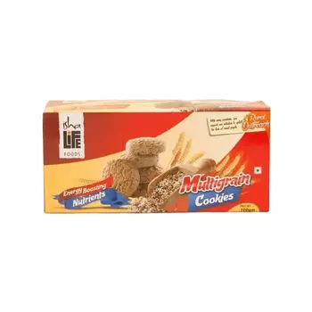 Мультизлаковое печенье (100 г), Multigrain Cookies, произв. Isha Life