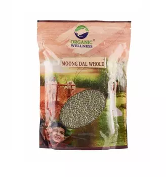 Мун Дал (Фасоль азиатская цельная) (450 г), Moong Dal Whole, произв. Organic Wellness