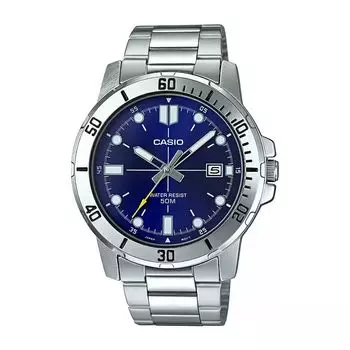 Мужские аналоговые серебристые часы, Silver Analog Men's Watch, произв. Casio