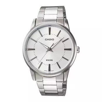 Мужские часы аналоговые серебристые, Silver Analog Men's Watch, произв. Casio