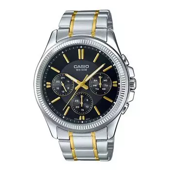 Мужские часы двухцветные с несколькими циферблатами, Two-Tone Multi-Dial Men's Watch, произв. Casio
