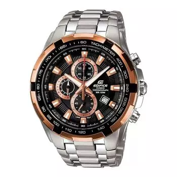 Мужские часы с хронографом серебристые, Silver Chronograph Men's Watch, произв. Casio