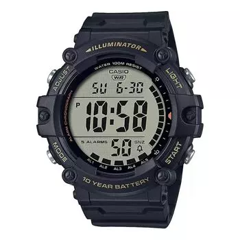 Мужские цифровые черные часы, Black Digital Men's Watch, произв. Casio