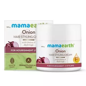 Мужской крем для укладки волос с Луком (100 г), Onion Hair Styling Cream, произв. Mamaearth