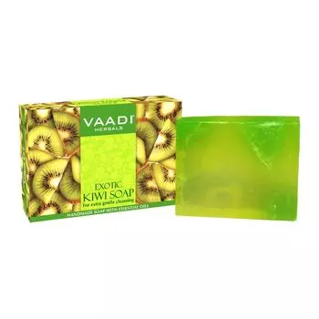 Мыло для особо бережного очищения с Киви (75 г), Exotic Kiwi Soap for Extra Gentle Cleansing, произв. Vaadi Herbals