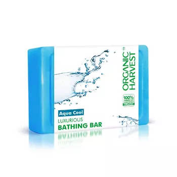 Мыло для ванной Прохладная вода (125 г), Aqua Cool Luxurious Bathing Bar, произв. Organic Harvest