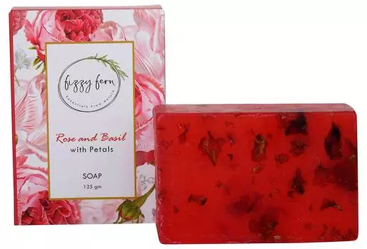 Мыло из лепестков гималайской розы (125 г), Himalayan Rose Soap With Dried Petals, произв. Fizzy Fern