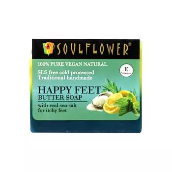 Мыло ручной работы для ног (150 г), Happy Feet Butter Soap, произв. Soulflower