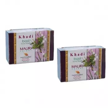 Мыло ручной работы с Базиликом (Туласи) (125 г), Basil (Tulsi) Body Wash, произв. Khadi Mauri