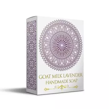 Мыло ручной работы с Лавандой и Козьим молоком (115 г), Lavender Goat Milk Soap, произв. Heilen Biopharm