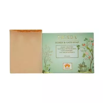 Мыло ручной работы с Медом и Овсяной мукой (100 г), Honey & Oats Soap, произв. Vrindaam