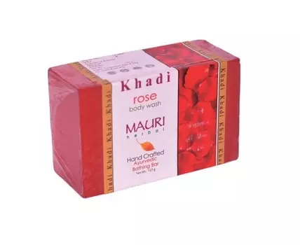 Мыло ручной работы с Розой (125 г), Rose Body Wash, произв. Khadi Mauri