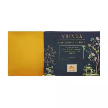 Мыло ручной работы с Розой и экстрактом Глины (100 г), Rose & Clay Soap, произв. Vrindaam