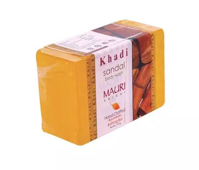Мыло ручной работы с Сандалом (125 г), Sandal Soap Ayurvedic Herbal Natural, произв. Khadi Mauri