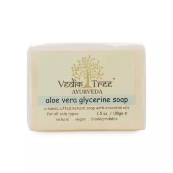 Мыло с Алоэ вера и Глицерином (100 г), Aloe Vera Glycerine Soap, произв. Vedik Tree