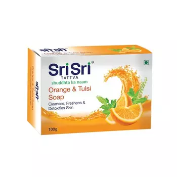 Мыло с Апельсином и Тулси (100 г), Orange & Tulasi Soap, произв. Sri Sri Tattva