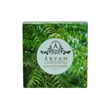 Мыло с Нимом и Тулси (100 г), Neem Holy Basil Soap, произв. Aryan