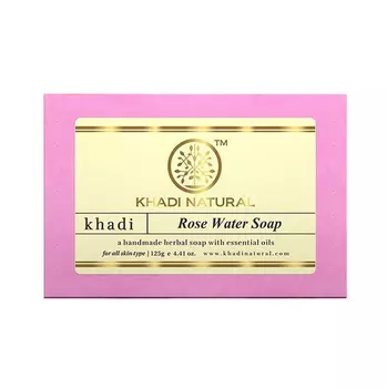 Мыло с Розовой водой (125 г), Rosewater Soap, произв. Khadi Natural