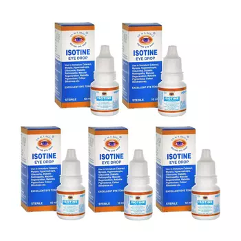 Набор Айсотин: глазные капли (5 х 10 мл), Isotine Set, произв. Jagat Pharma