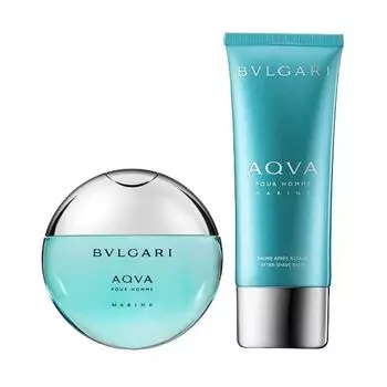Набор Аква Марин (100 мл + 100 мл), Aqva Pour Homme Marine Eau De Toilette & After Shave Balm Set, произв. Bvlgari