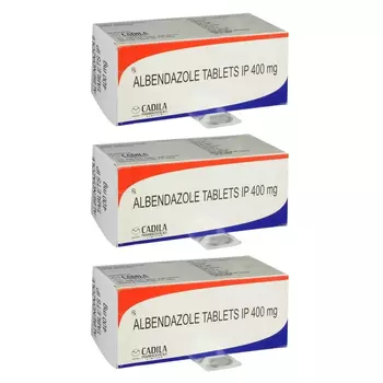 Набор Албендазол (3 х 1 таб, 400 мг), Albendazole Set, произв. Cadila Pharmaceuticals
