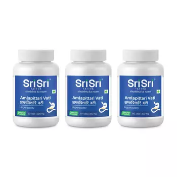 Набор Амлапиттари Вати (3 x 60 таб, 300 мг), Amlapittari Vati Set, произв. Sri Sri Tattva