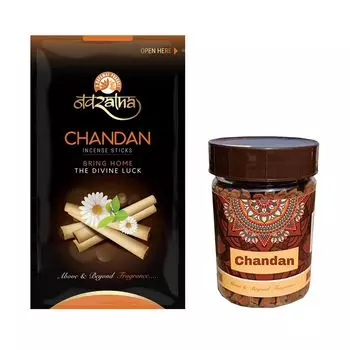 Набор ароматических палочек Сандал (150 г + 100 г), Chandan Incense & Dhoop Sticks Set, произв. The RUPAWAT Perfumery House