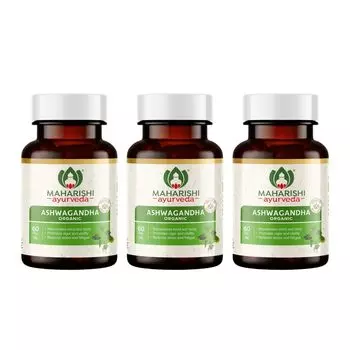 Набор Ашвагандха (3 x 60 таб, 500 мг), Organic Ashwagandha Set, произв. Maharishi Ayurveda