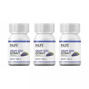 Набор экстракта Виноградной косточки (3 x 60 кап, 400 мг), Grape Seed Extract Set, произв. INLIFE