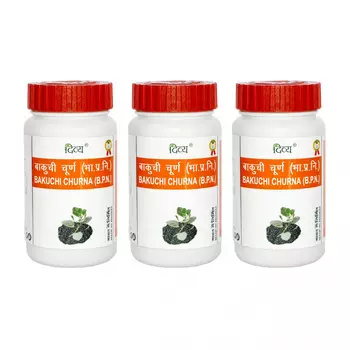 Набор Бакучи Чурна (3 x 50 г), Bakuchi Сhurna Set of 3, произв. Patanjali