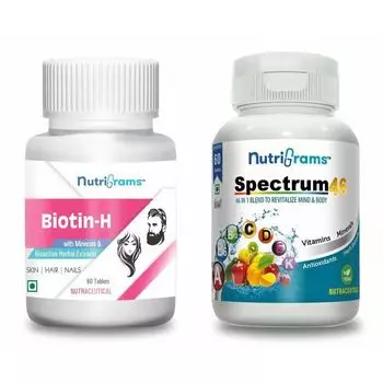 Набор Биотин-Х + Спектрум46 (2 x 60 таб), Biotin-H + Spectrum46 Set, произв. Nutrigrams