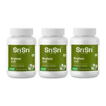 Набор Брахми (3 x 60 таб, 500 мг), Brahmi Set, произв. Sri Sri Tattva