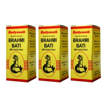 Набор Брахми Бати (3 x 30 таб), Brahmi Bati Set, произв. Baidyanath