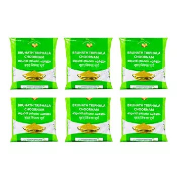 Набор Брухат Трифала Чурна (6 x 100 г), Bruhath Triphala Choornam Set, произв. Vaidyaratnam