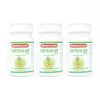 Набор Читракади Вати (3 х 80 таб, 300 мг), Сhitrakadi Bati Set, произв. Baidyanath