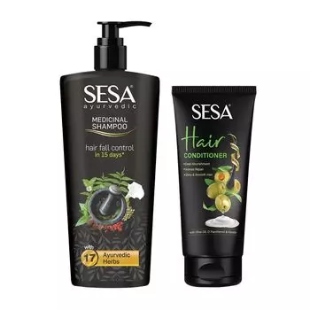 Набор для контроля выпадения волос (500 мл + 300 мл), Hair Fall Control Set, произв. Sesa
