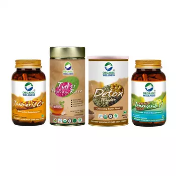 Набор для повышения иммунитета (90 кап + 100 г + 100 г + 90 кап), Immunity Booster Pack, произв. Organic Wellness