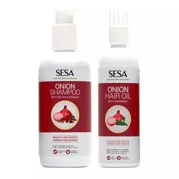 Набор для роста волос (300 мл + 200 мл), Onion Hair Growth Set, произв. Sesa