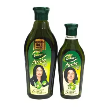 Набор для укрепления и роста волос Масло с Амлой (180 + 90 мл), Amla Hair Oil Set, произв. Dabur