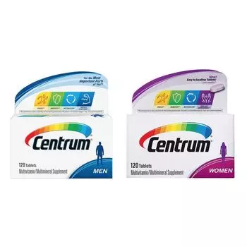 Набор: добавка для мужчин и добавка для женщин (120 таб + 120 таб), Men & Women Set, произв. Centrum