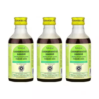 Набор Гандхарвахастади Кашаям (3 x 200 мл), Gandharvahastadi Kashayam Set, произв. Kottakkal Ayurveda